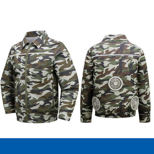 Herren nan atmungsaktive Kühljacke mit integrierten USB-Lüftern R&B