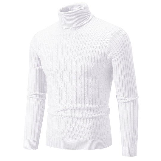 Herren Rollkragenpullover mit strukturiertem Strickmuster R&B