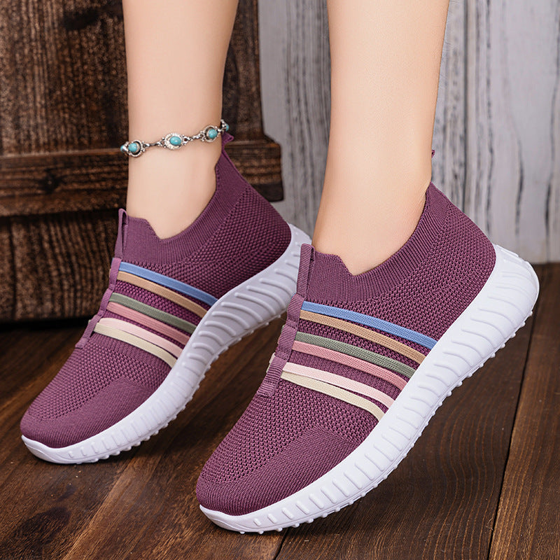 Damen Atmungsaktive Sneaker mit elastischem Einstieg und rutschfester Sohle R&B