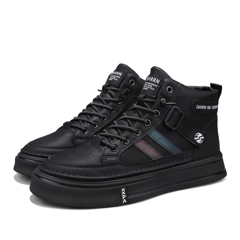 Damen modische High-Top Sneakers aus hochwertigem Leder mit trendigem Design R&B