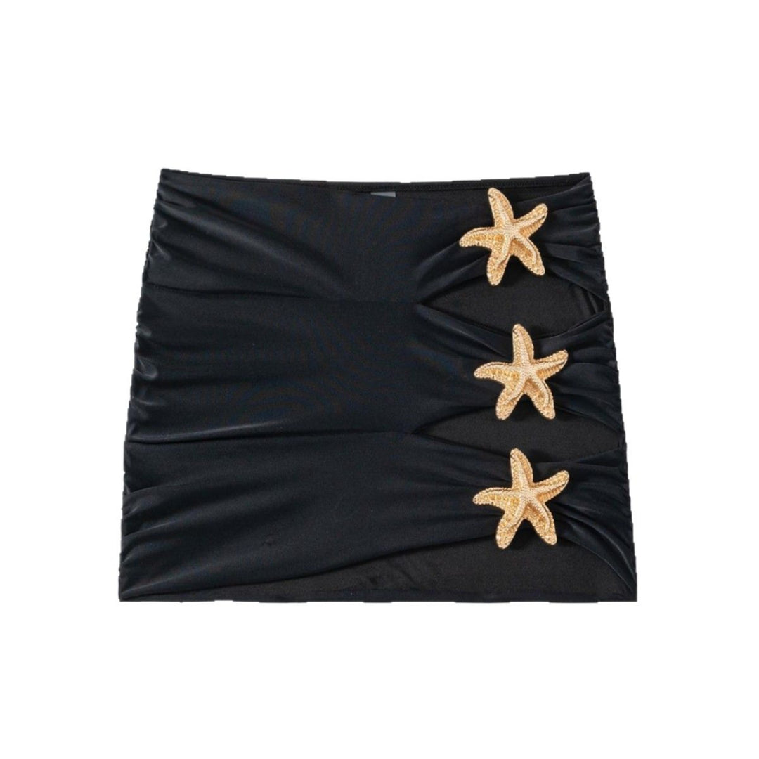 Damen Strandrock mit eleganten Cut-Outs und funkelnden Muschel-Details R&B