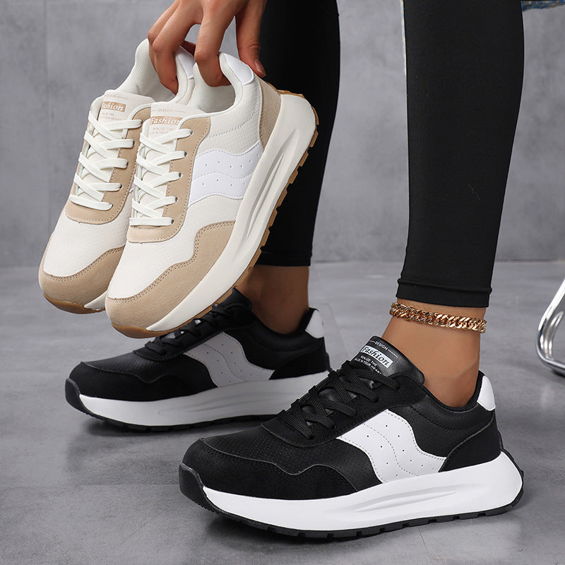 Damen Sneaker aus atmungsaktivem Leder und stylishen Akzenten R&B