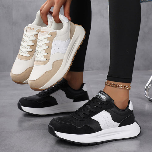 Damen Sneaker aus atmungsaktivem Leder und stylishen Akzenten R&B