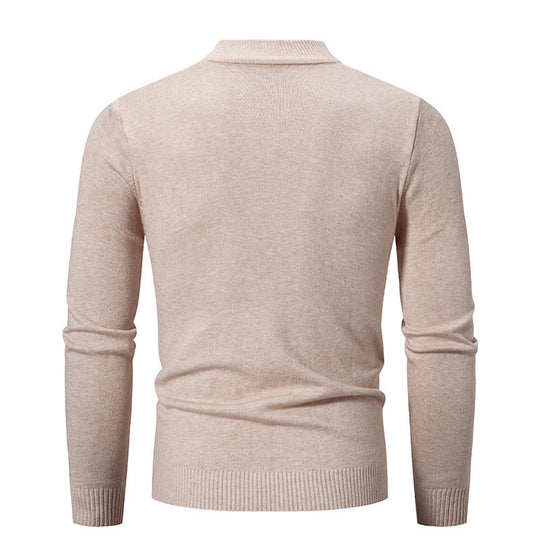 Herren modischer Rollkragenpullover aus feiner Strickqualität R&B