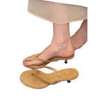 Damen elegante Zehentrenner-Sandaletten mit verstellbarem Riemendesign R&B