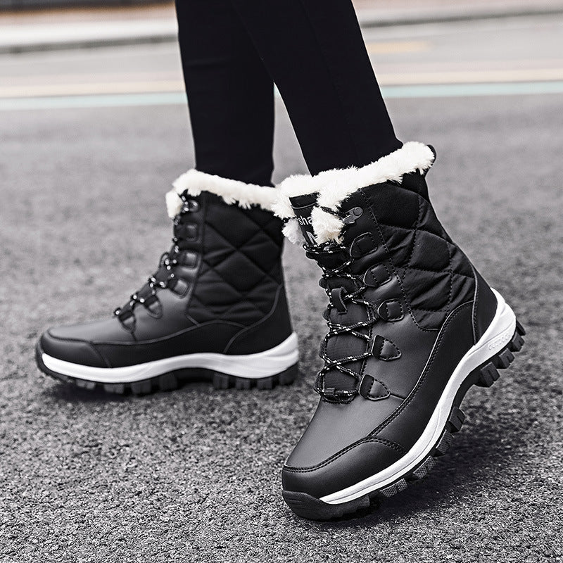 Damen isolierte Winterstiefel mit rutschfester Sohle und warmem Innenfutter