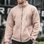 Herren kuschelige Fleecejacke mit praktischem Reißverschluss