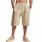 Herren nan lässige Bermudashorts aus Baumwollmix mit elastischem Bund Kordelzug und Seitentaschen R&B