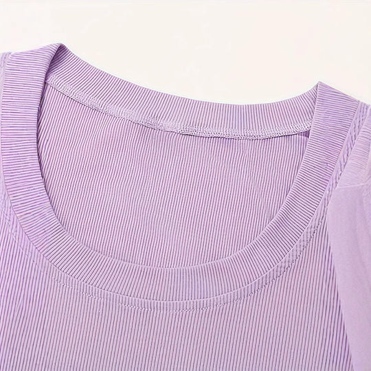 Damen Kurzarmoberteil mit modernem strukturiertem Design R&B