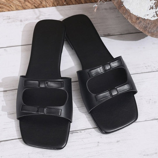 Damen elegante Riemchen-Sandalen mit modischen Schnallen R&B