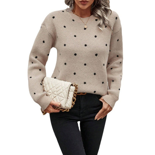 Damen modischer Pullover mit punktuellem Design R&B