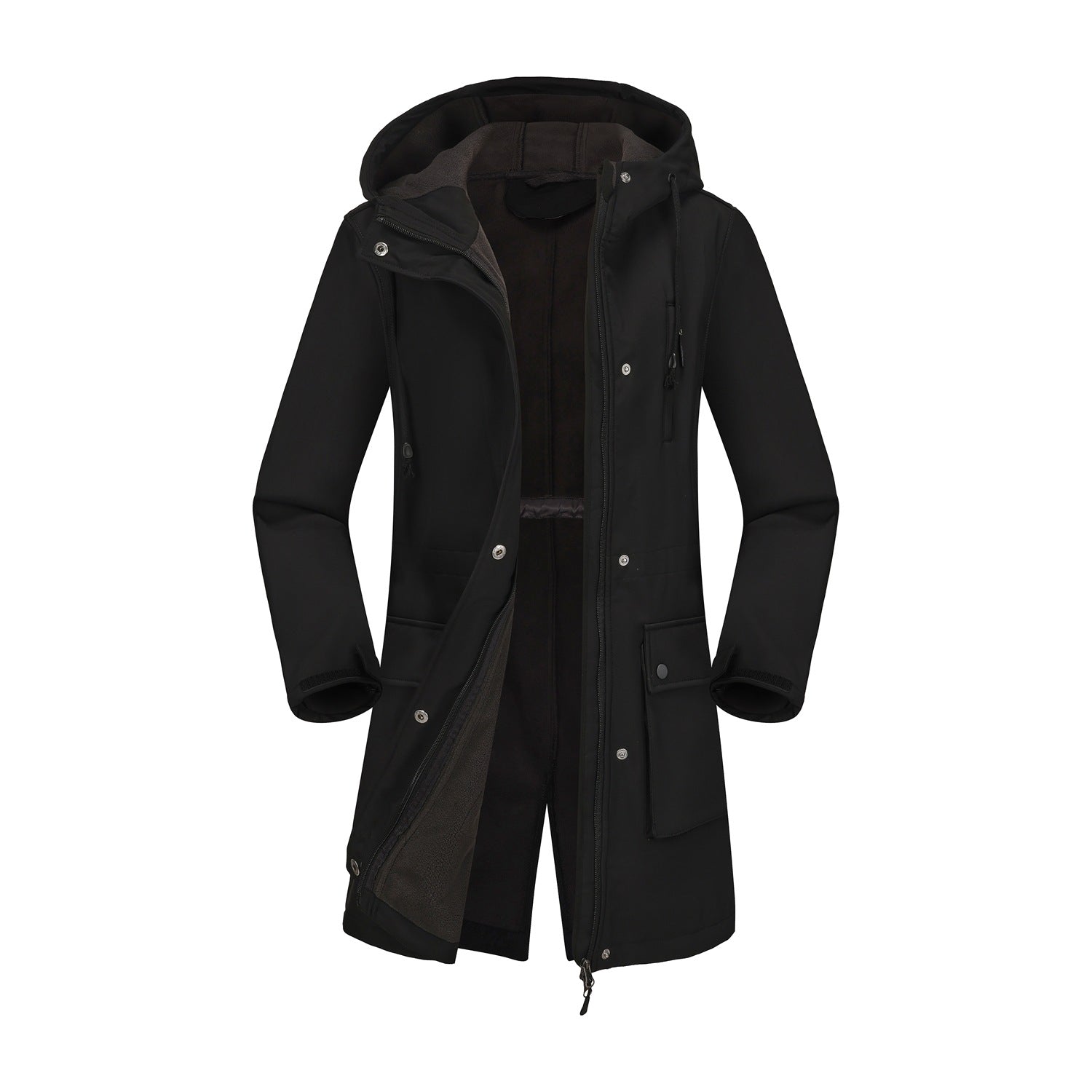 Damen funktionale Outdoor-Jacke mit verstellbarem Taillenzug und Innenfutter
