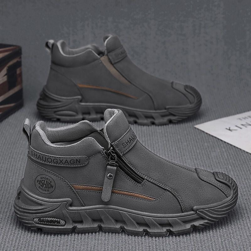 Damen Sportliche High-Top Sneakers mit praktischem Reißverschluss und isolierendem Innenfutter R&B
