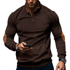 Herren stilvolles Langarm Kapuzenshirt mit modernem Strukturdesign und eleganten Akzenten R&B