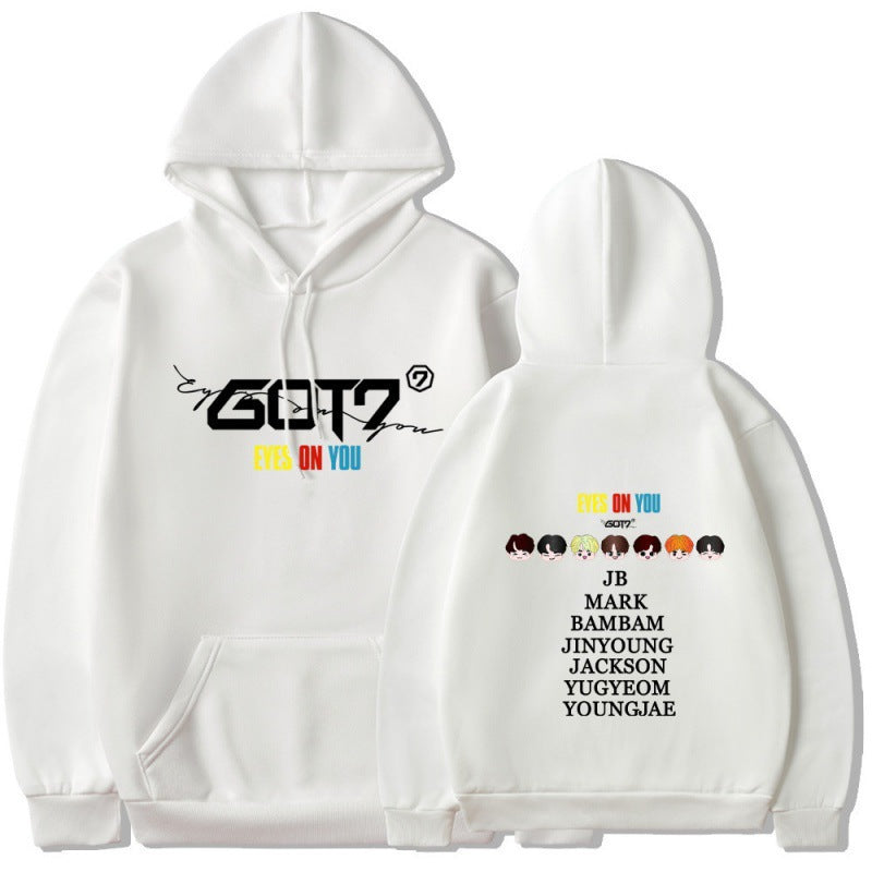 Damen Kapuzensweater mit einzigartigem GOT7 Design und bequemer Passform R&B