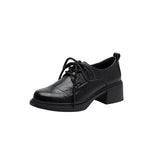 Damen Komfortable und elegante Schnürschuhe mit Blockabsatz