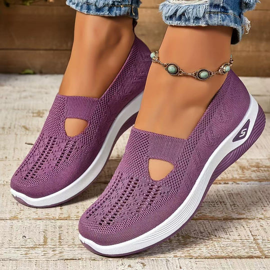 Damen Slip-On Sportschuhe mit luftdurchlässigem Netzdesign R&B