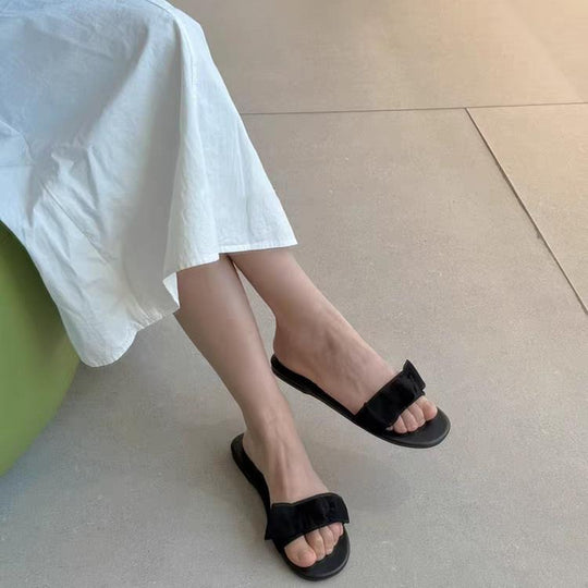 Damen modische Sandalen mit dekorativem Schleifenakzent R&B