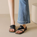 Damen elegante Slide-Sandalen mit modischem Riemendesign und komfortablem Fußbett
