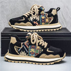 Damen Lifestyle Sneakers mit modernem Ethno-Muster und rutschfester Sohle