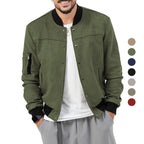 Herren modische Bomberjacke mit praktischen Reißverschlusstaschen und elastischen Bündchen R&B