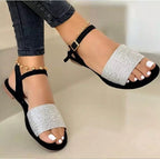 Damen Elegante Sandalen mit funkelnden Akzenten und verstellbarem Riemen R&B