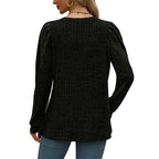 Damen stilvolles Pullover mit gerafften Ärmeln R&B