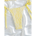 Damen Elegantes Spitzen-Bikini-Set mit verstellbaren Trägern R&B