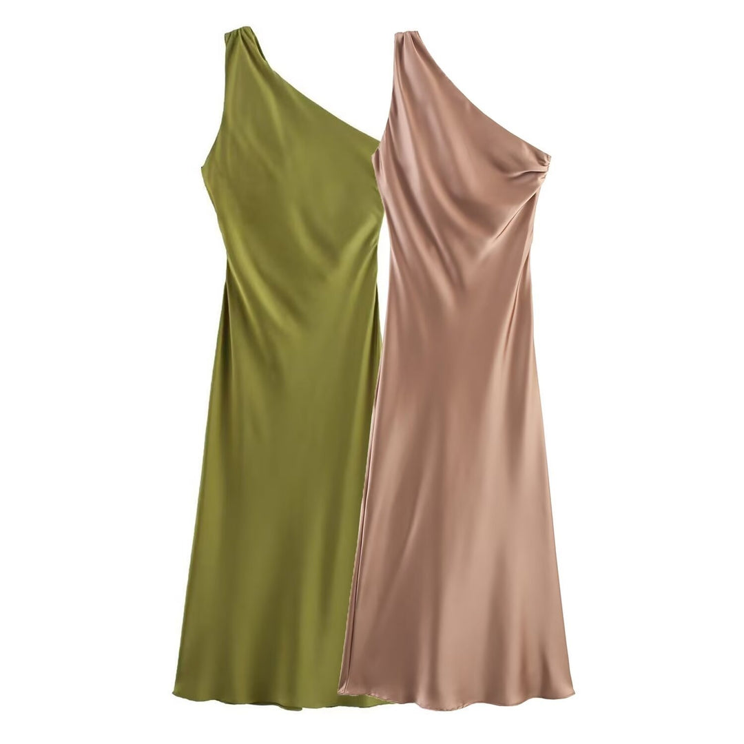 Damen Dekoratives Seidenkleid R&B