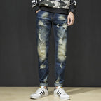 Herren lässige Jeans mit modischen Destroyed-Elementen R&B