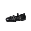 Damen Ballerinas mit verstellbarem Riemen und modischem Schleifendetail R&B