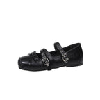 Damen Ballerinas mit verstellbarem Riemen und modischem Schleifendetail R&B
