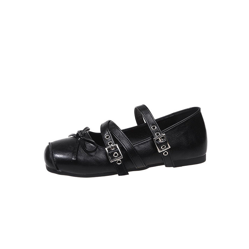 Damen Ballerinas mit verstellbarem Riemen und modischem Schleifendetail R&B