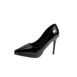 Damen elegante Lackpumps mit spitz zulaufender Silhouette und hohem Absatz R&B