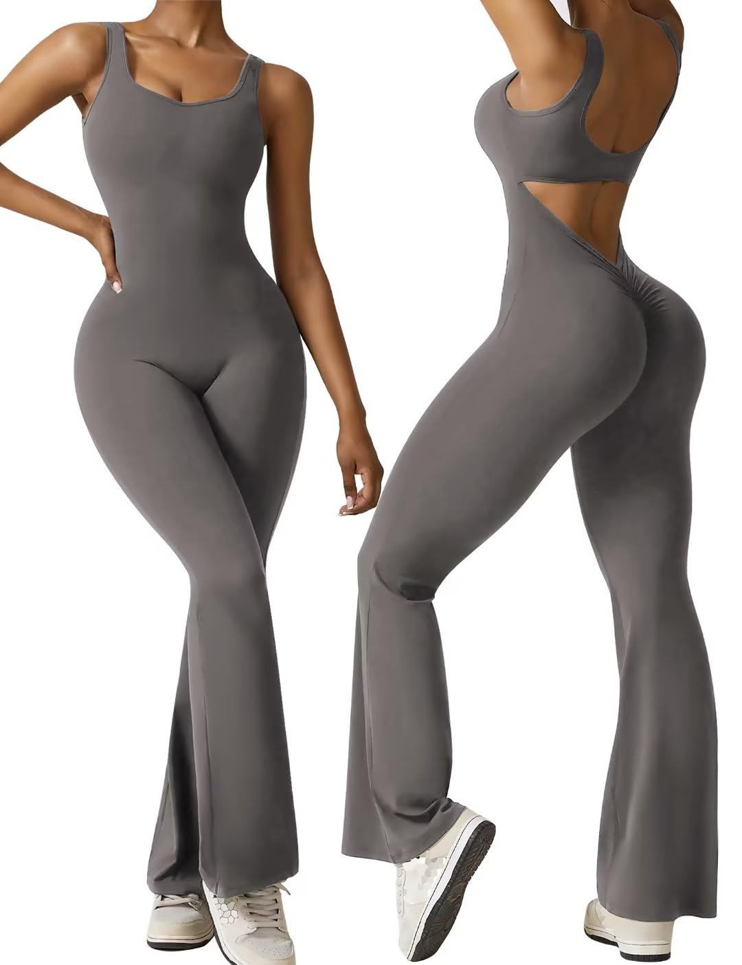 Damen Sportlicher Jumpsuit mit angeschnittenem Schnitt und trendy Cut-Outs R&B