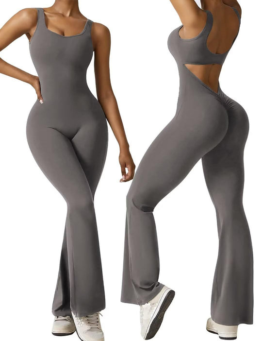 Damen Sportlicher Jumpsuit mit angeschnittenem Schnitt und trendy Cut-Outs R&B