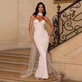 Damen Hochzeitskleid mit elegantem trägerlosen Design und luxuriösem Tüllabschluss R&B