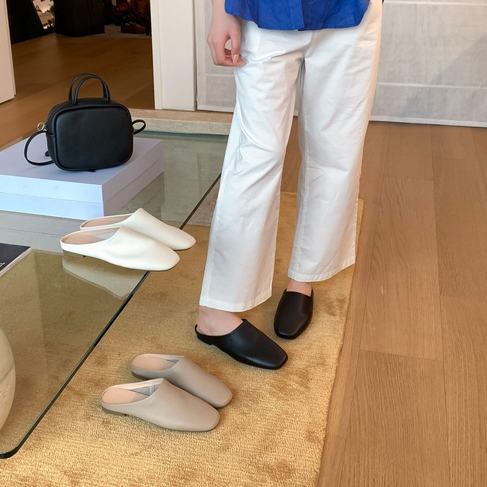 Damen Klassische Clogs aus hochwertigem Leder mit ergonomischem Fußbett und modischem Design