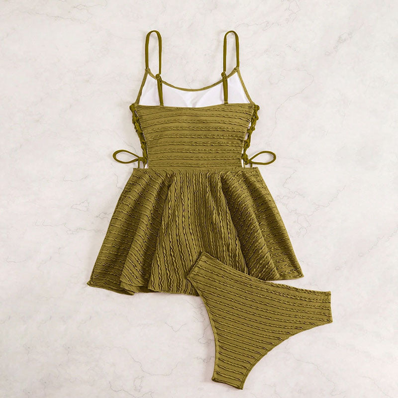 Damen Tankini-Set mit verstellbaren Trägern und elegantem Wickeldetail R&B