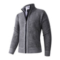 Herren stylische Strickjacke mit hohem Kragen und praktischen Taschen R&B