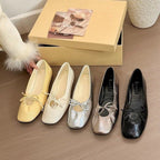 Damen elegante Ballerinas mit modischem Rüschendesign und komfortablem Innenfutter R&B