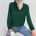 Damen Sportpullover mit Kapuze und Knopfleiste R&B