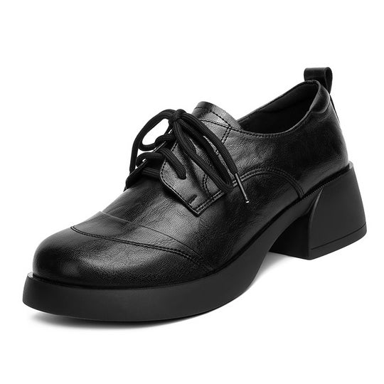 Damen Schnürschuhe mit komfortablem Blockabsatz und eleganter Optik R&B