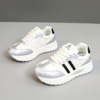Damen sportive Sneaker mit luftdurchlässiger Oberflächenstruktur und dämpfendem Profil R&B