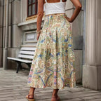 Damen Maxirock mit Paisleymuster und elastischem Bund R&B