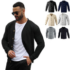 Herren Strickjacke mit hochwertigem Strukturmuster und modernen Knöpfen R&B