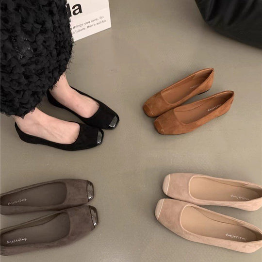 Damen Elegante und bequeme Ballerinas mit geschlossenen Zehen R&B