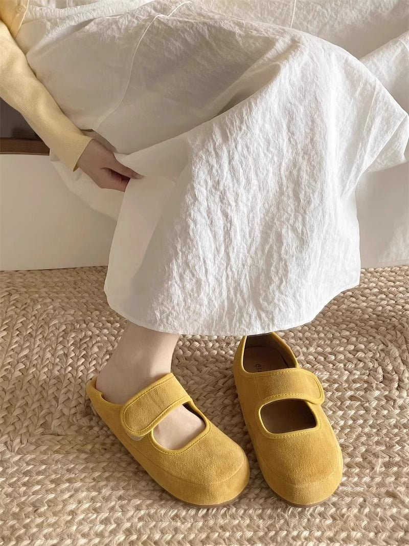 Damen Bequeme Clogs mit Klettverschluss und ergonomischer Sohle R&B