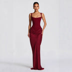 Damen Elegantes Maxi-Kleid mit raffinierten Drapierungen R&B