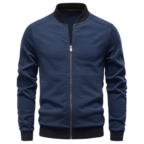 Herren Sportjacke mit modischem Stehkragen und elastischem Bund R&B